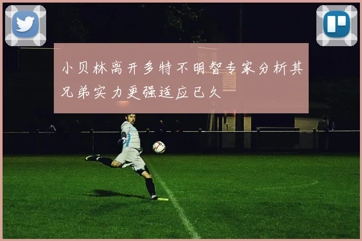 小贝林离开多特不明智专家分析其兄弟实力更强适应已久